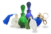 Small Blue, Green and Clear Decorative Perfume Glass Bottles